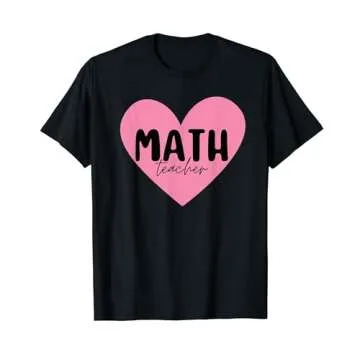 Valentine's Day Math Teacher Heart T-Shirt