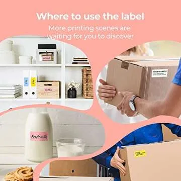 MUNBYN Thermal Sticker Labels for Direct Thermal Printer