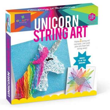 Craft-tastic Unicorn String Art Kit – 2 Large Projects