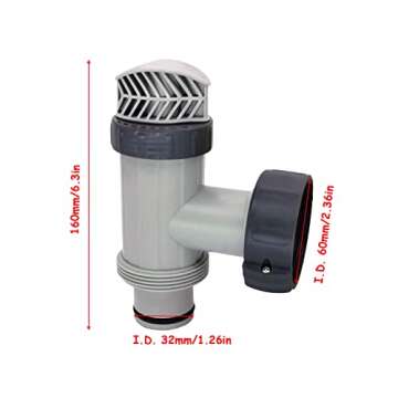 10747 25010 Plunger Valve Hose Connector Plunging Assembly with O-Ring Replacement for Above Ground Pool Setup and Pool Sand Filter Pump 25080RP (2 PCS 25010 Plunger Valve)