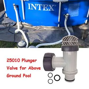 10747 25010 Plunger Valve Hose Connector Plunging Assembly with O-Ring Replacement for Above Ground Pool Setup and Pool Sand Filter Pump 25080RP (2 PCS 25010 Plunger Valve)
