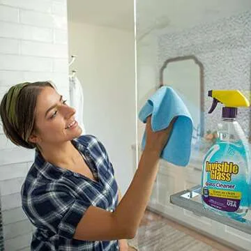 Invisible Glass 92194-4PK Premium Glass and Window Cleaner for Auto and Home Cleans Glass, Windows, Glass Cooktops, Patio Doors, and More, Streak-Free, Ammonia-Free, Tint-Safe, 32 Fl Oz, Pack of 4
