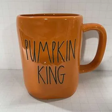 Rae Dunn PUMPKIN KING Mug - 16 oz Ceramic - Ideal For Halloween Craft Lovers