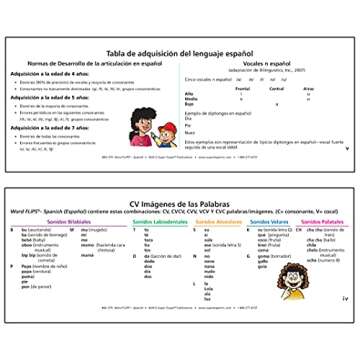 Super Duper Publications | Word FLiPS - Spanish: Spanish FLiPS for Learning Intelligible Production for Speech | Educational Learning Resource for Children