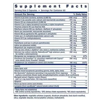 Life Extension Two-Per-Day Multivitamin, Vitamins B, C, D, zinc, Packed with Over 25 Vitamins, Minerals & extracts, Two-Month Supply, Non-GMO, Gluten-Free, 120 Capsules