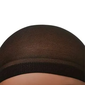 RED STOCKING WIG CAP, 200PCS Bulk Box Secures your hair, long lasting, stays in place, light, lightweight, breathable, wig comfortable (Black)