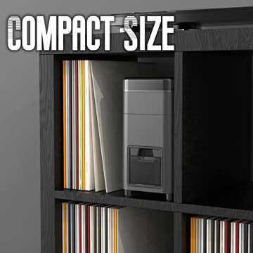 HumminGuru Ultrasonic Vinyl Record Cleaner- 40kHz Ultrasonic Vinyl Record Cleaning Machine with Auto Drying, Vinyl Record Cleaner Kit with Filters, 1Y Warranty