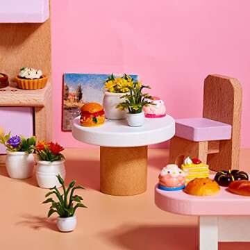 Skylety Miniature Dollhouse Plants - 14 Pcs Set