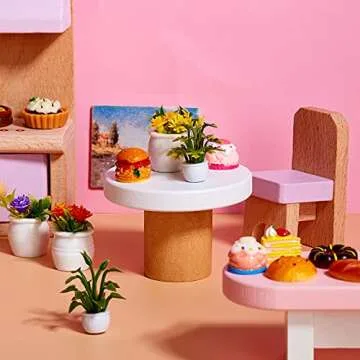 Skylety Miniature Dollhouse Plants - 14 Pcs Set