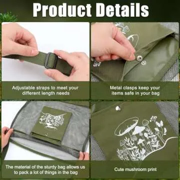 Seajan Mushroom Foraging Kit with Bag, Knife, Cards & Notebook