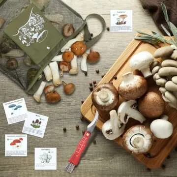 Seajan Mushroom Foraging Kit with Bag, Knife, Cards & Notebook