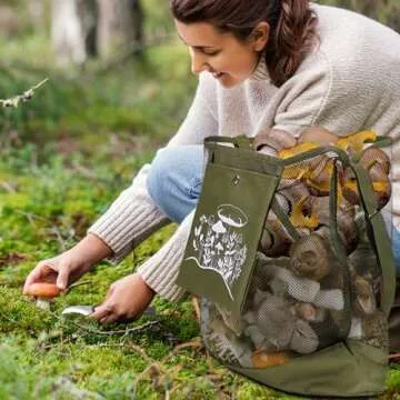 Seajan Mushroom Foraging Kit with Bag, Knife, Cards & Notebook