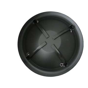 Fire Sense 60838 Fire Pit Portable Folding Round Steel with Folding Legs Wood Burning Lightweight Included Carrying Bag & Screen Lift Tool - Black - 29"