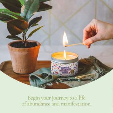 Magnificent 101 Fame & Influence Vibes 6-oz. Candle in Tin Holder; 100% Natural Soy Wax with Ginger,...