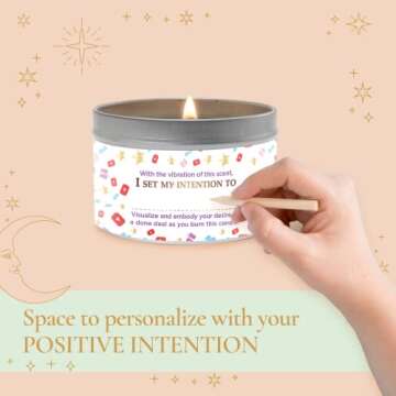 Magnificent 101 Fame & Influence Vibes 6-oz. Candle in Tin Holder; 100% Natural Soy Wax with Ginger, Clove & Frangipani Essential Oils for Aromatherapy, Energy Cleansing & Meditation; Great Gift