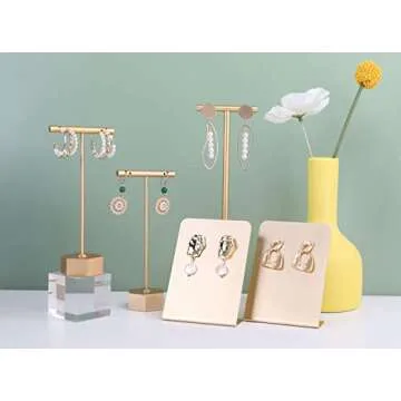 GemeShou Gold Earring Display Holder for Stylish Showcases