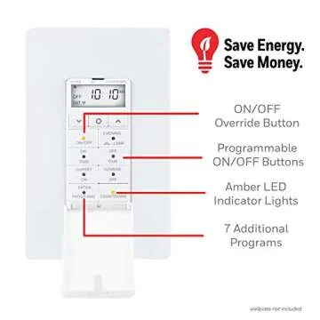 UltraPro Daysmart 7-Day Digital In-Wall Timer, Presets/Countdown, Programmable, Override, Sunrise/Sunset, Light Timer for Indoor, Porch, Seasonal, Switch, 2 Pack, 47940