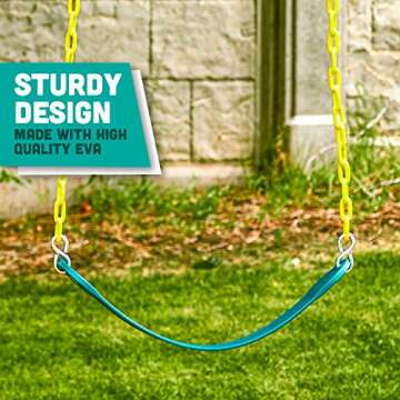Premium High Back Full Bucket Swing and Heavy Duty Strap Swing Seat - Green - Squirrel Products