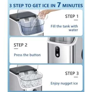 Joy Pebble Nugget Ice Maker - Portable & Efficient Ice Supply