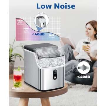 Joy Pebble Nugget Ice Maker - Portable & Efficient Ice Supply