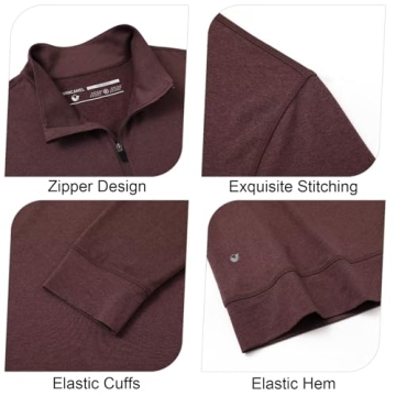 VANCAMEL Men’s Stylish Golf Quarter Zip Pullover