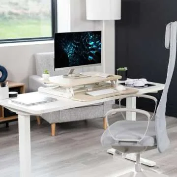 VIVO 26 inch Desk Converter, K Series, Height Adjustable Sit to Stand Riser, Dual Monitor and Laptop...