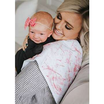 Copper Pearl Premium Baby Burp Cloths - 3-Pack Large Cotton Burp Cloths, Extra Soft Spit Up Rags with 3 Absorbent Layers, Perfect for Baby Girl Gifts (21" x 10" Size, Enchanted Set)