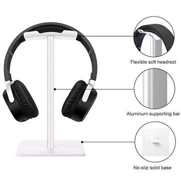 Link Dream Headphone Stand Headset Holder Gaming Headset Holder with Aluminum Supporting Bar Flexibl...