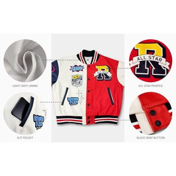 Stylish VOIKERDR Women's Varsity Jacket - Lightweight Outerwear