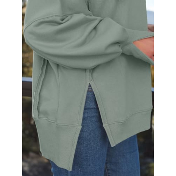 Trendy Queen Oversized Sweatshirt for Women in Light Green