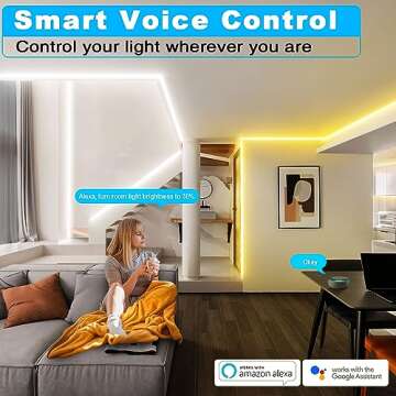 TENDIST 46FT White LED Strip Lights 3000K-6500K, Light Strip Cool and Warm White Alexa Compatible, D...