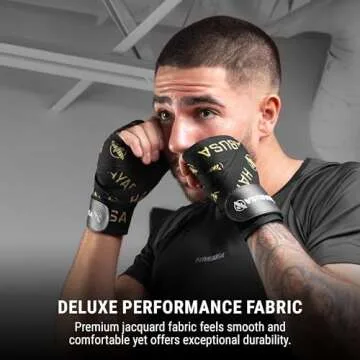 Hayabusa Boxing Hand Wraps for Men Women Black Gold