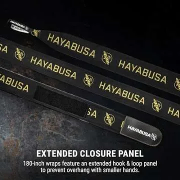 Hayabusa Boxing Hand Wraps for Men Women Black Gold