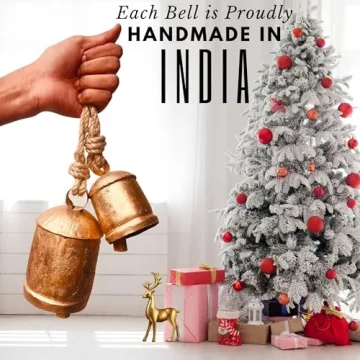 Rustic Decorative Bells Set of 2 - Vintage Holiday Charm