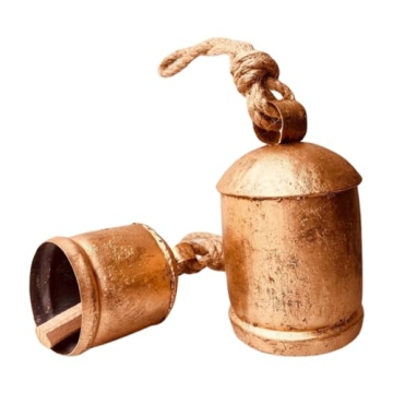 Rustic Decorative Bells Set of 2 - Vintage Holiday Charm