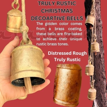 Rustic Decorative Bells Set of 2 - Vintage Holiday Charm