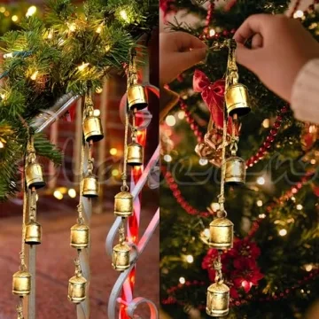 Rustic Decorative Bells Set of 2 - Vintage Holiday Charm