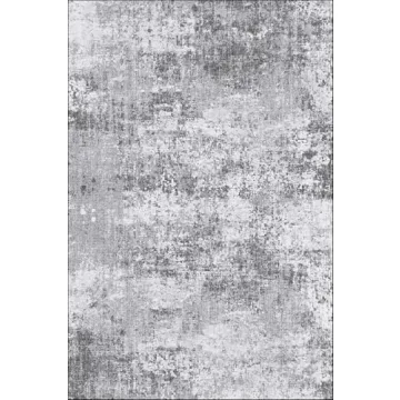 PureCozy Gray Washable Area Rug Non-Slip Soft Comfort