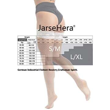 JarseHera Fishnet Thigh High Stockings - All-Day Comfort