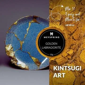 MEYSPRING Golden Labradorite Mica Powder for Resin Art