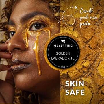 MEYSPRING Golden Labradorite Mica Powder for Resin Art