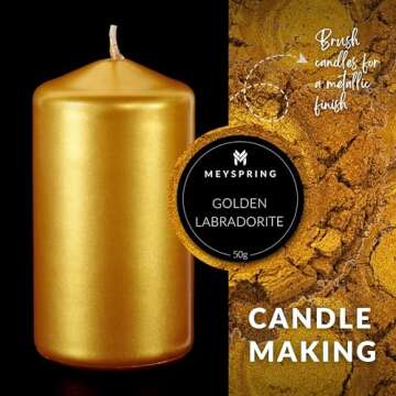 MEYSPRING Golden Labradorite Mica Powder for Resin Art