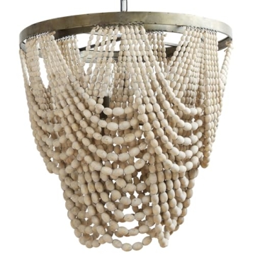Stunning Creative Co-Op Chandelier with Wood Beads - Elegant Lighting