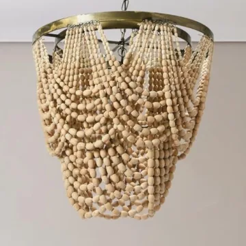 Stunning Creative Co-Op Chandelier with Wood Beads - Elegant Lighting