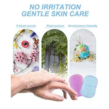 DF DUALFERV Paper Hand Soap Sheets for Traveling, 20 Pack (400 Sheets) Mini Portable Hand Soap Sheets, Scented Disposable Soap Sheet, Colorful Camping Soap Sheets, Travel Soap Sheets for Hand Washing