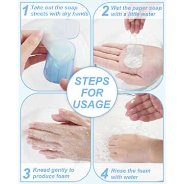 DF DUALFERV Paper Hand Soap Sheets for Traveling, 20 Pack (400 Sheets) Mini Portable Hand Soap Sheets, Scented Disposable Soap Sheet, Colorful Camping Soap Sheets, Travel Soap Sheets for Hand Washing