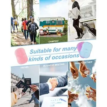 DF DUALFERV Paper Hand Soap Sheets for Traveling, 20 Pack (400 Sheets) Mini Portable Hand Soap Sheets, Scented Disposable Soap Sheet, Colorful Camping Soap Sheets, Travel Soap Sheets for Hand Washing