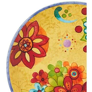 Certified International Tunisian Sunset Salad/Dessert Plates (Set of 4), 8.75", Multicolor
