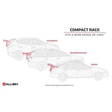Allen Sports Ultra Compact Folding 2-Bike Rack for Cars