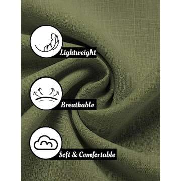 Stylish COOFANDY Men's Linen Shirt for Summer Vibes